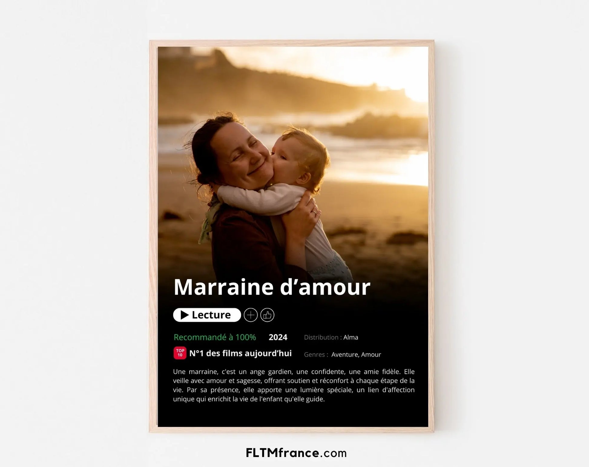 Affiche Netflix marraine personnalisée FLTMfrance