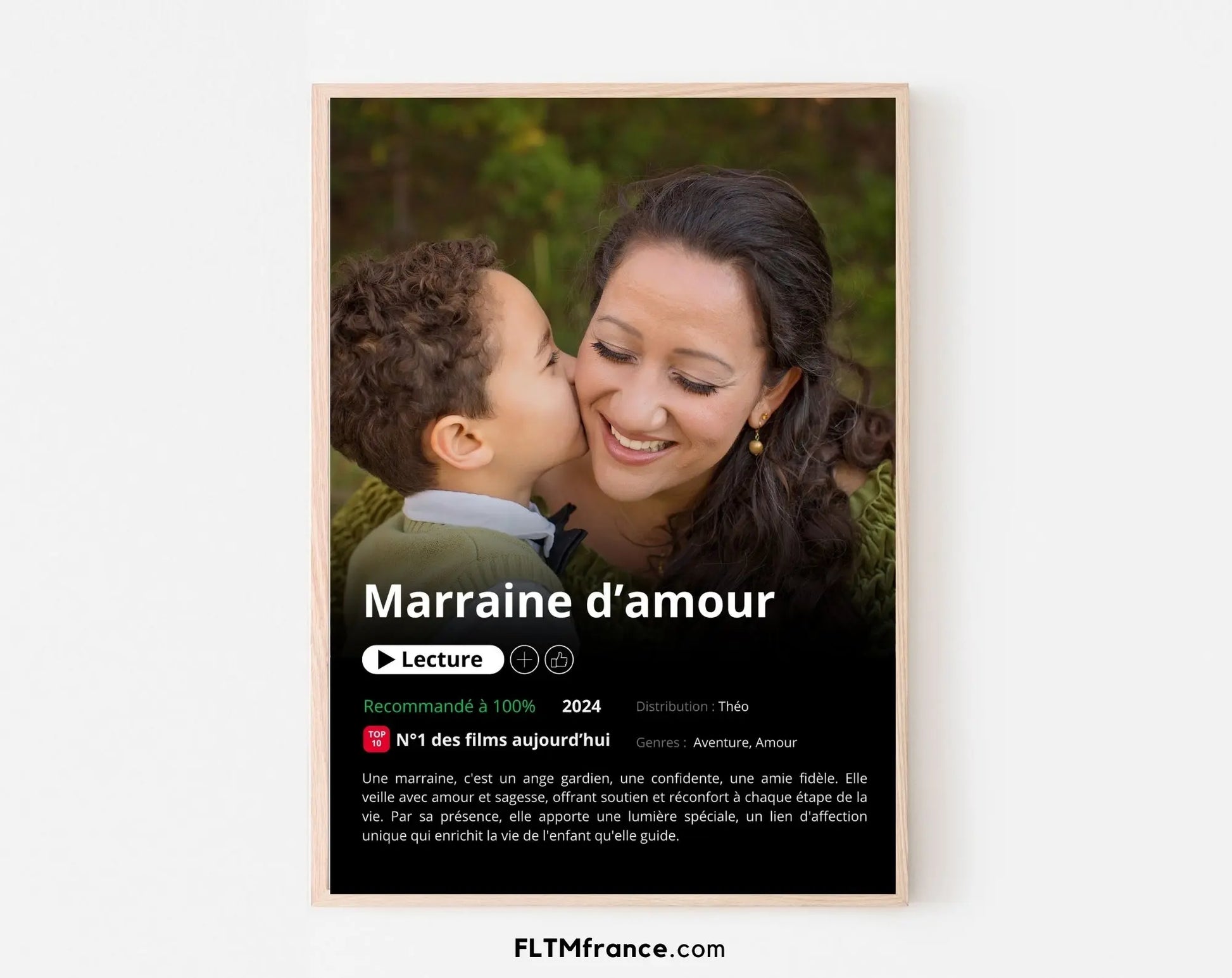 Affiche Netflix marraine personnalisée FLTMfrance