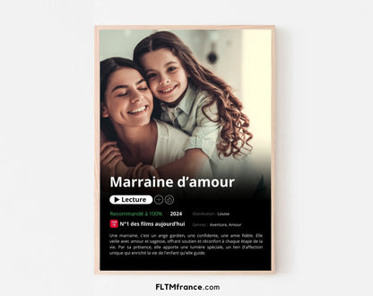 Affiche Netflix marraine personnalisée FLTMfrance