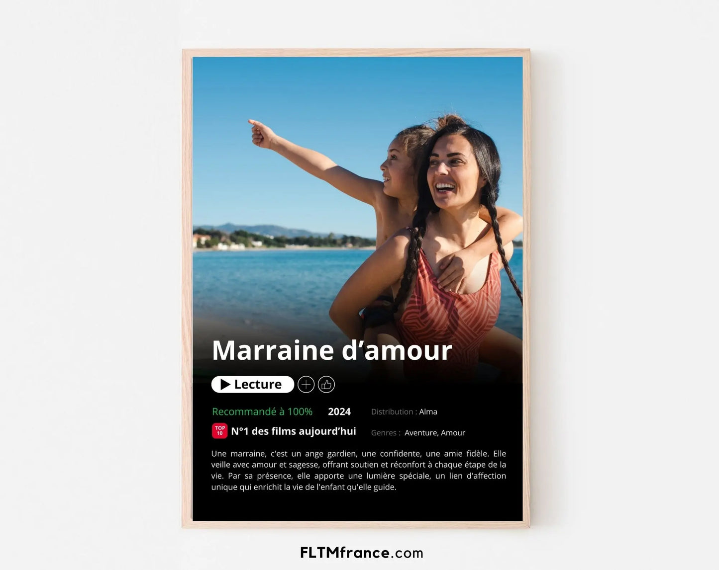 Affiche Netflix marraine personnalisée FLTMfrance