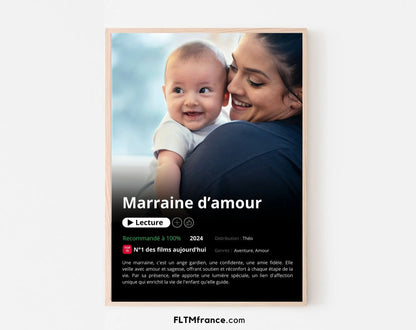 Affiche Netflix marraine personnalisée FLTMfrance