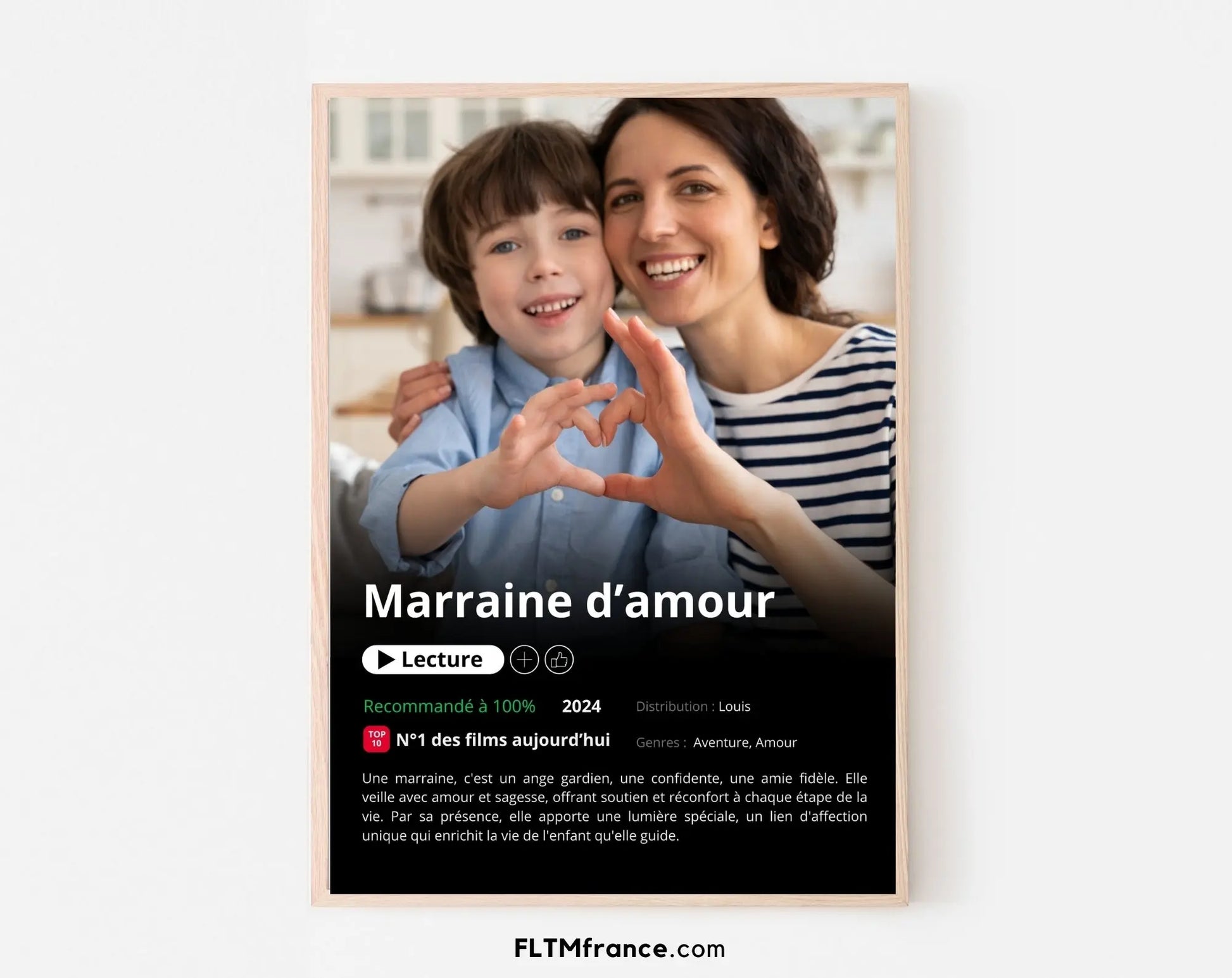 Affiche Netflix marraine personnalisée FLTMfrance