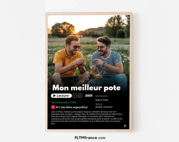 Affiche Netflix meilleur ami personnalisée
