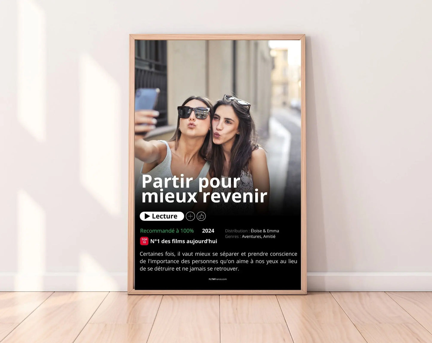 Affiche Netflix meilleure amie personnalisée FLTMfrance