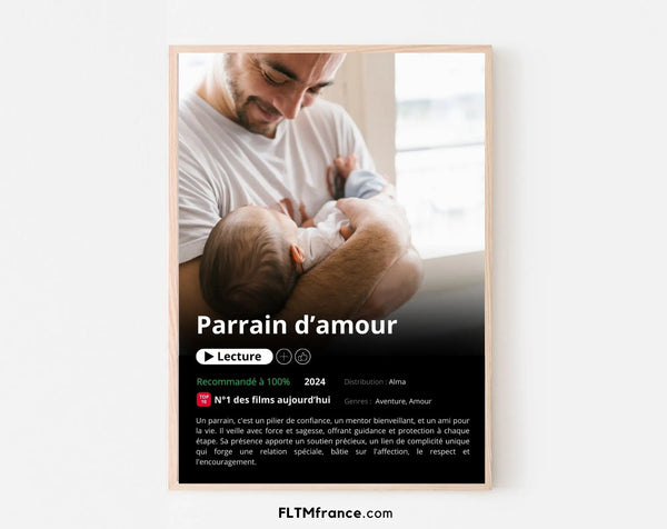 Affiche Netflix parrain personnalisée