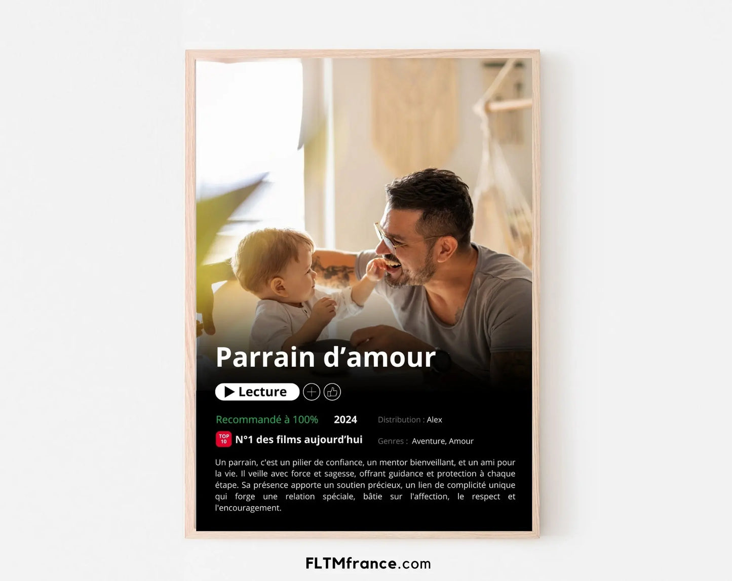 Affiche Netflix parrain personnalisée FLTMfrance