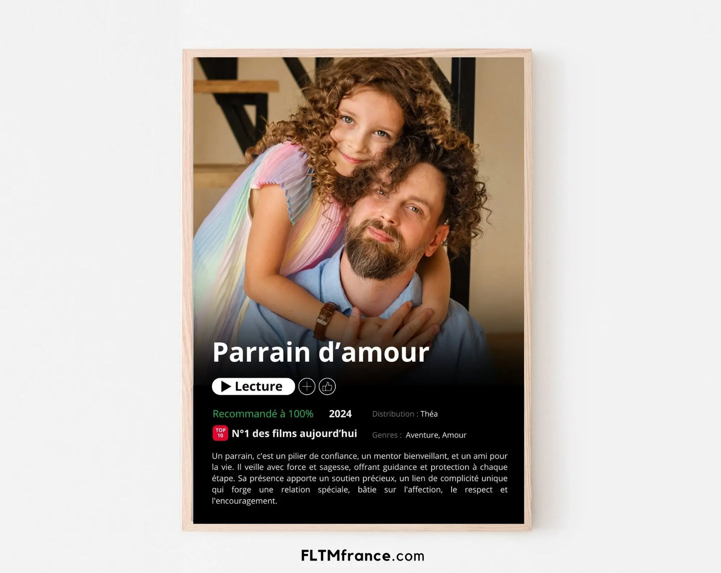 Affiche Netflix parrain personnalisée FLTMfrance