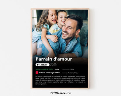 Affiche Netflix parrain personnalisée FLTMfrance