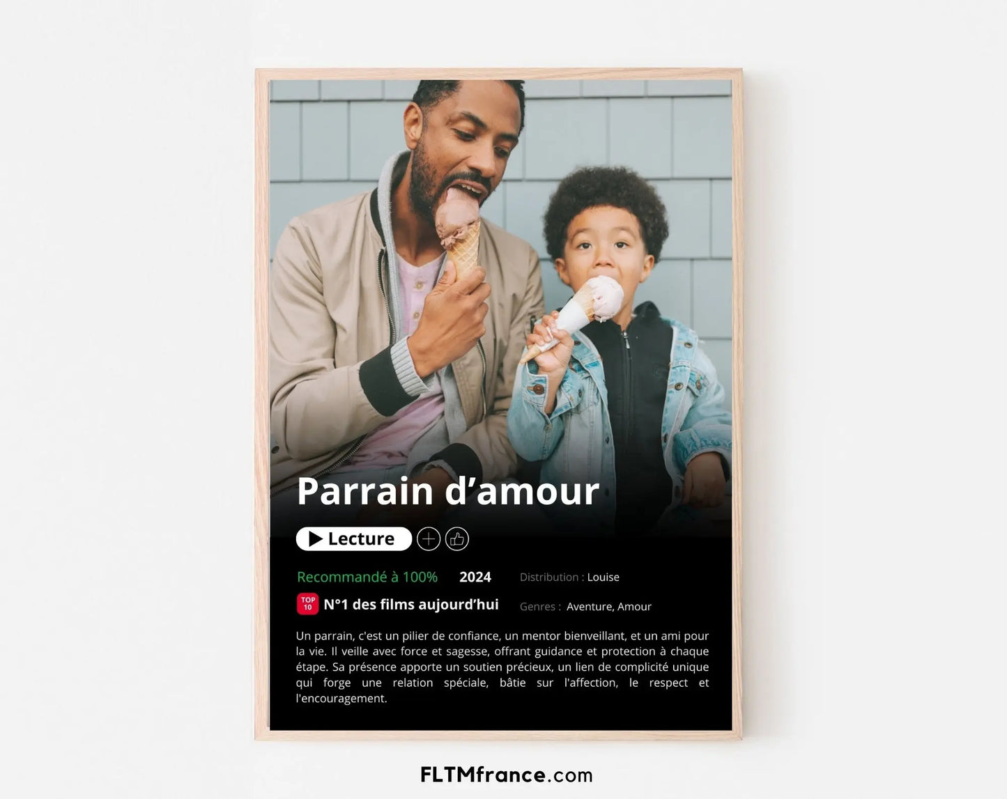 Affiche Netflix parrain personnalisée FLTMfrance