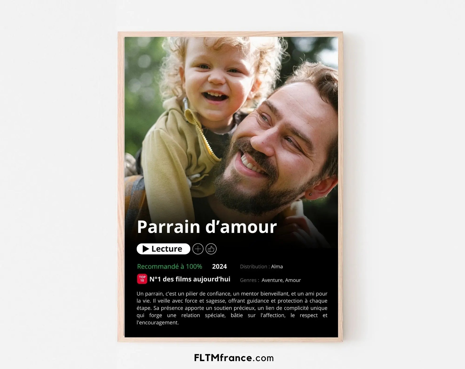 Affiche Netflix parrain personnalisée FLTMfrance