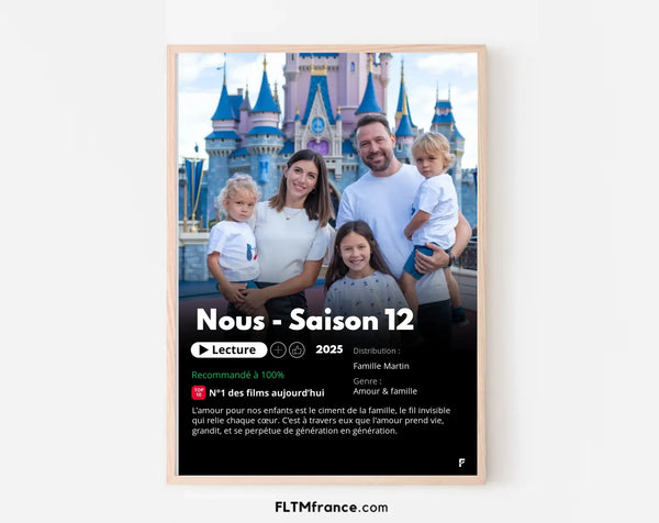 Affiche Netflix personnalisée Notre série d’amour – Saison X