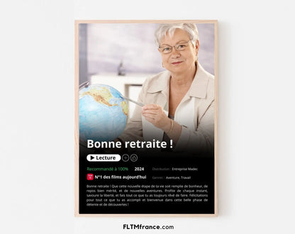 Affiche Netflix retraite personnalisée FLTMfrance