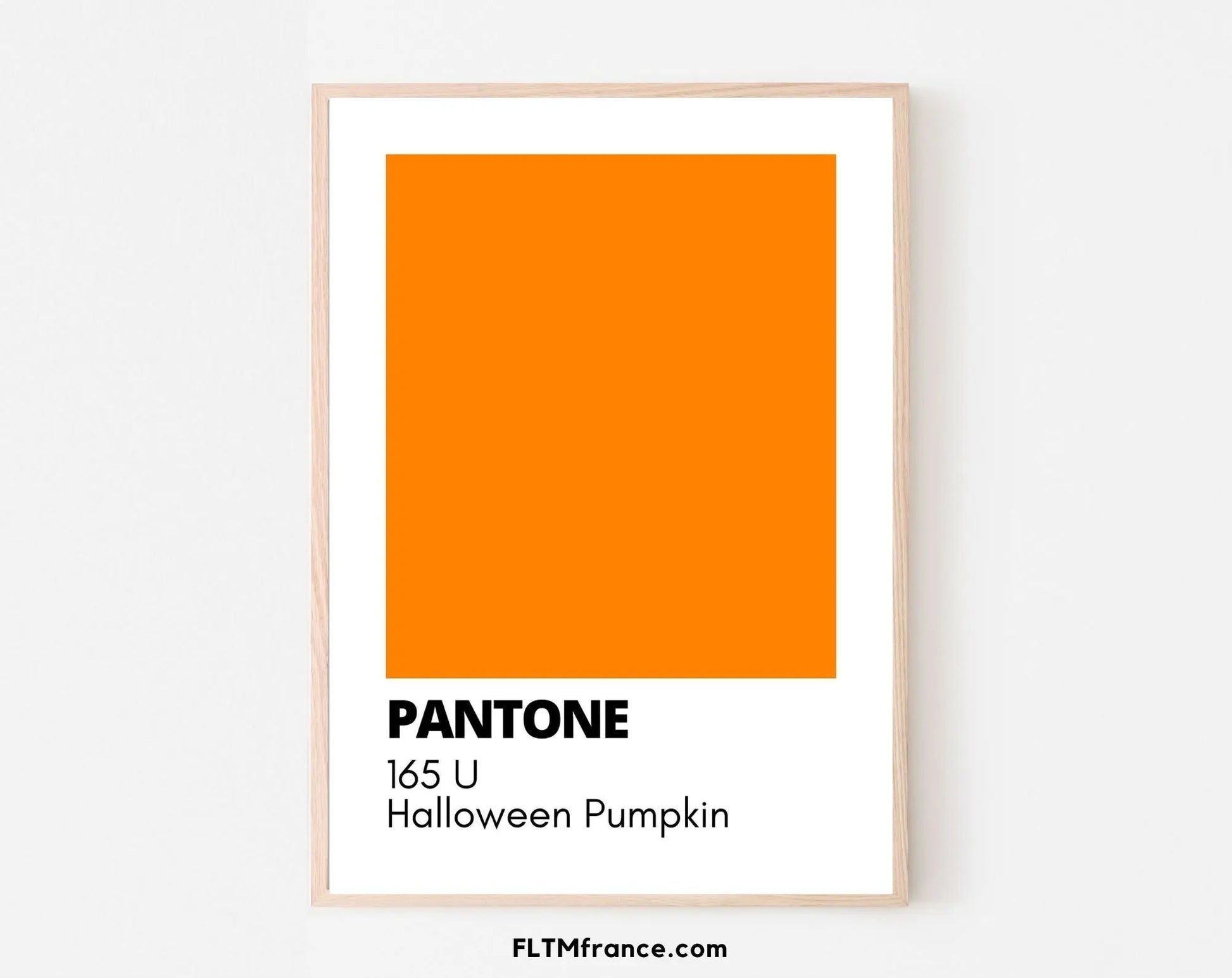 Affiche Orange pantone Halloween - Décoration Halloween FLTMfrance