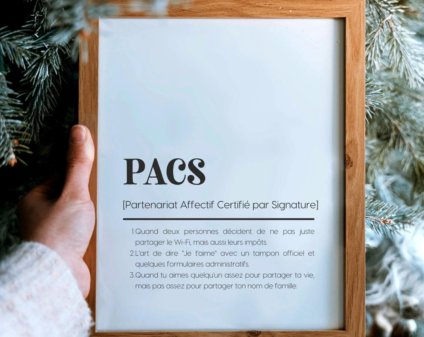 Affiche PACS - Affiche définition humour famille FLTMfrance