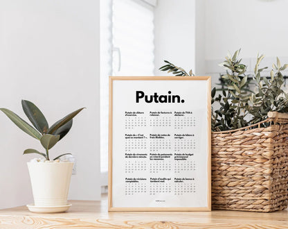 Affiche Putain pour le service comptabilité - Calendrier Putain FLTMfrance