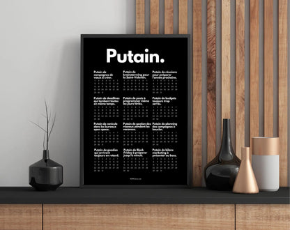 Affiche Putain pour le service marketing - Calendrier Putain FLTMfrance