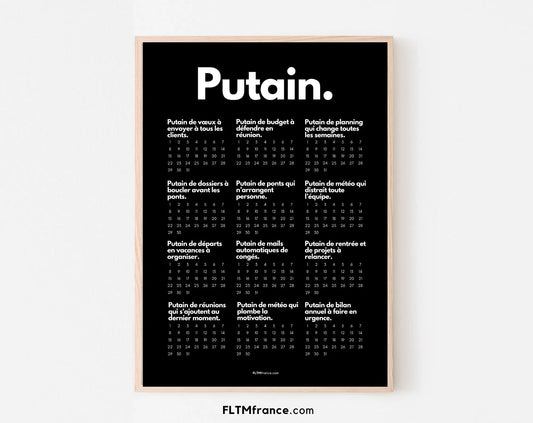 Affiche Putain pour un patron - Calendrier Putain FLTMfrance