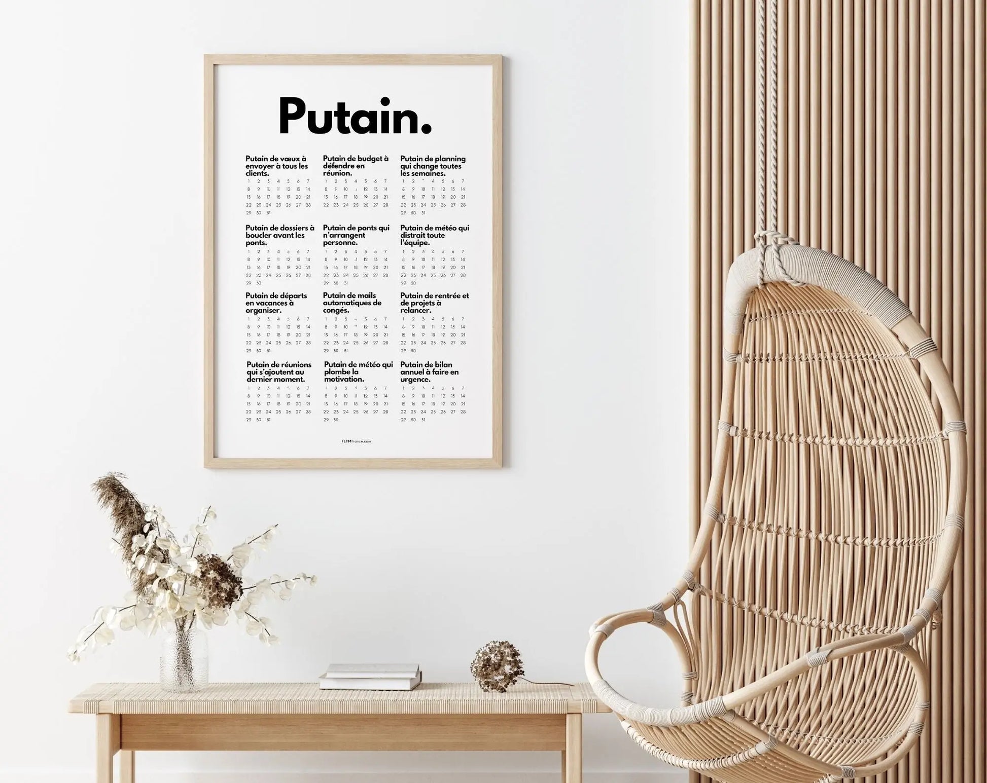 Affiche Putain pour un patron - Calendrier Putain FLTMfrance