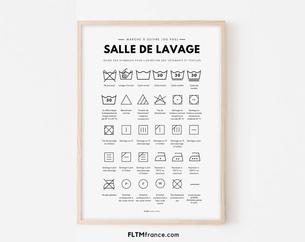 Affiche Salle de Lavage - Décoration Buanderie