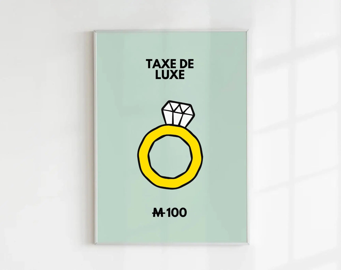 Affiche Taxe de luxe - Inspirée du jeu Monopoly FLTMfrance