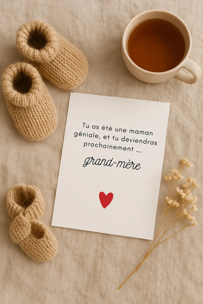 Affiche Tu as été une maman géniale… tu deviendras bientôt grand-mère - Annonce grossesse FLTMfrance