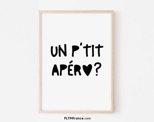 Affiche Un petit apéro - Affiche humour cuisine