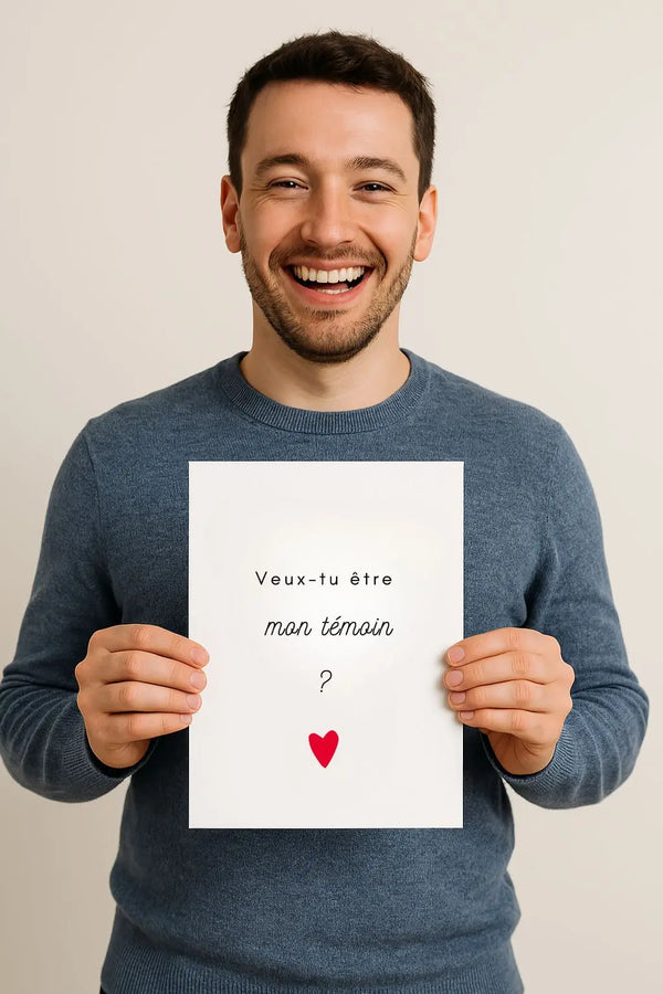 Affiche Veux-tu être mon témoin ? - Demande témoin mariage