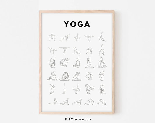 Affiche Yoga - Affiche décoration sport FLTMfrance