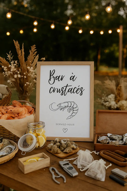 Affiche bar à crustacés - Affiche décoration événement FLTMfrance