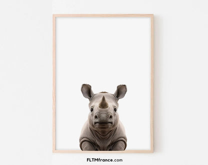 Affiche bébé Rhinocéros - Rhinocéreau FLTMfrance