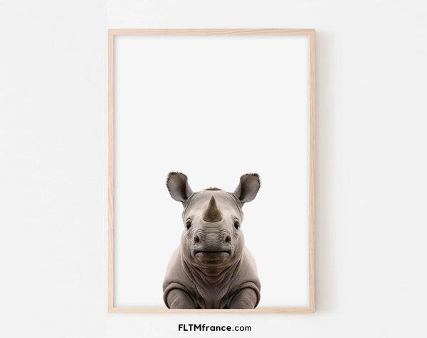 Affiche bébé Rhinocéros - Rhinocéreau