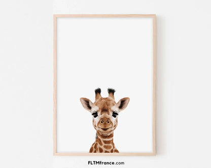 Affiche bébé girafe - Girafon FLTMfrance