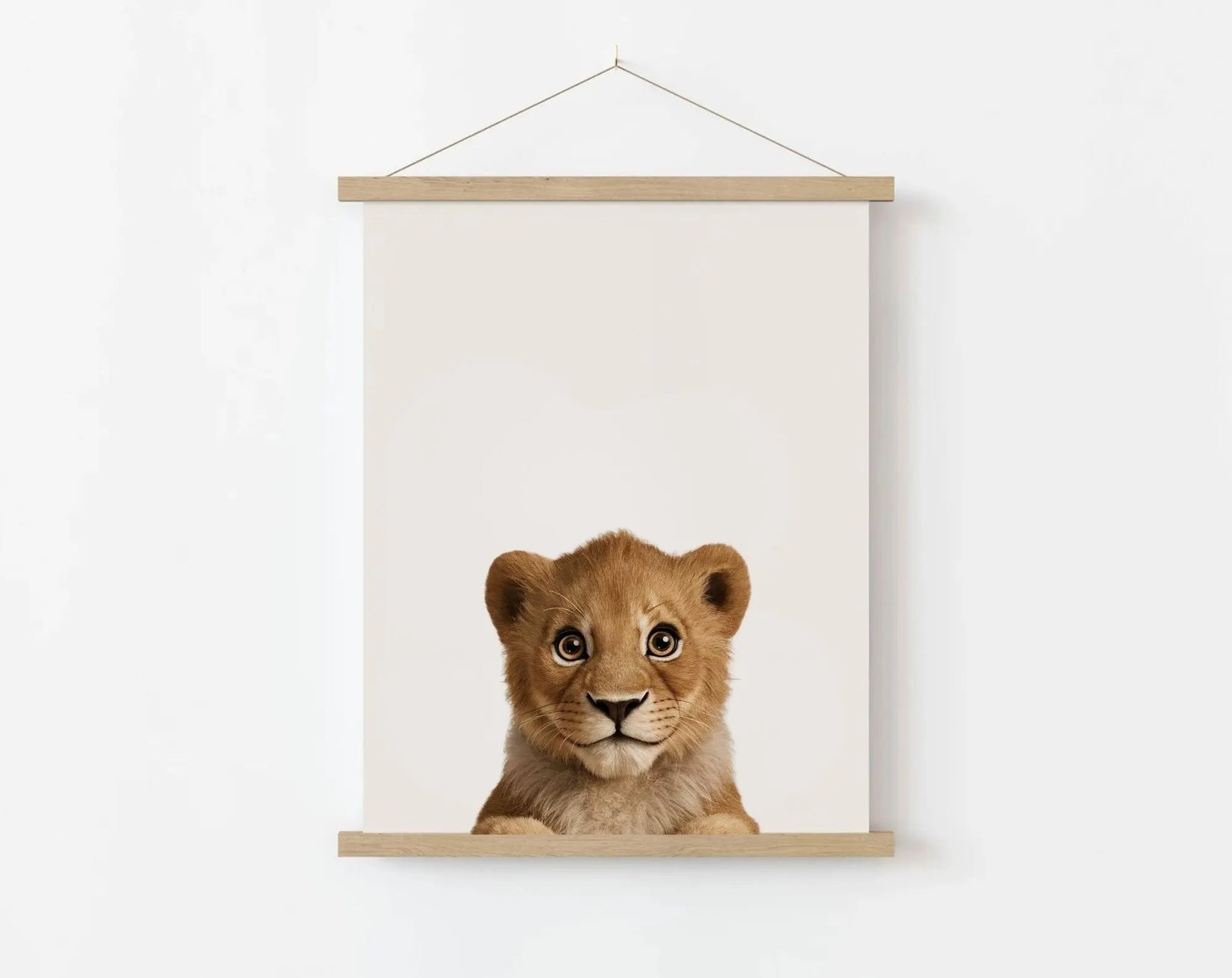 Affiche animal pour enfant Baby Lion 18x25 cm main image 1