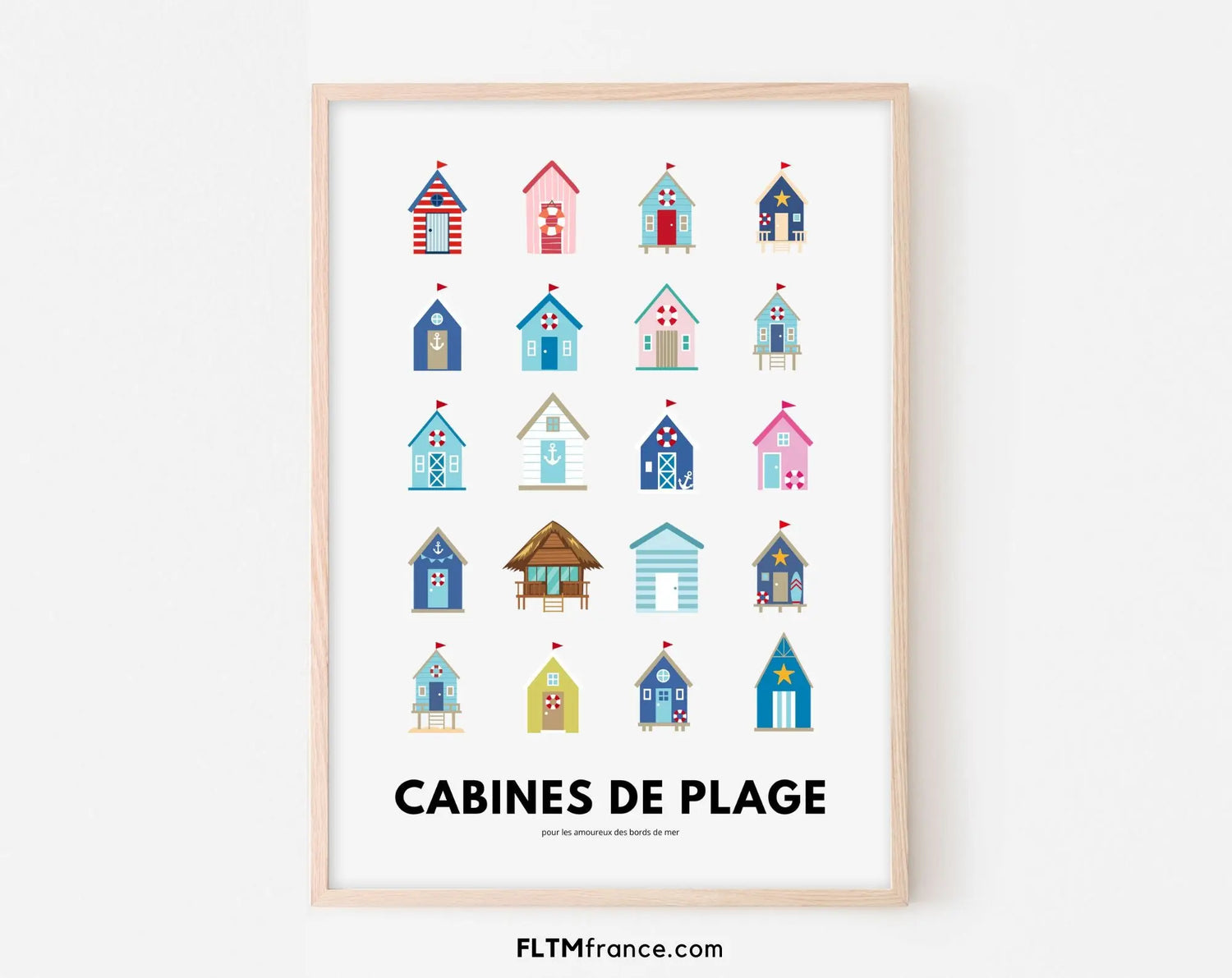 Affiche cabines de plage FLTMfrance