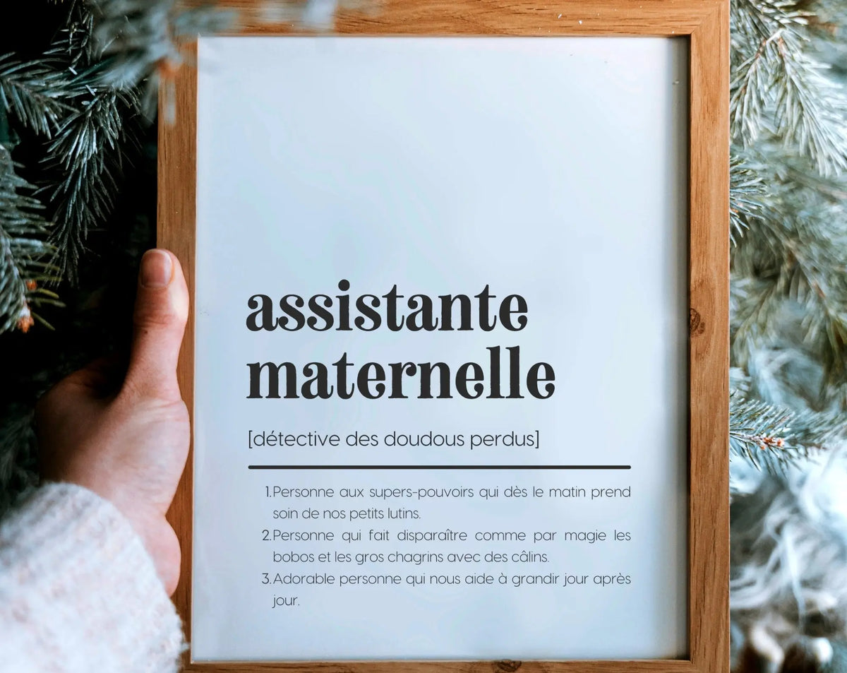 Affiche définition assistante maternelle à imprimer | FLTM