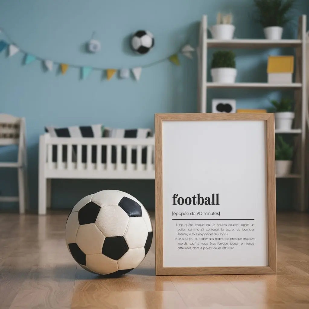 Affiche définition football - Affiche définition humour sport FLTMfrance