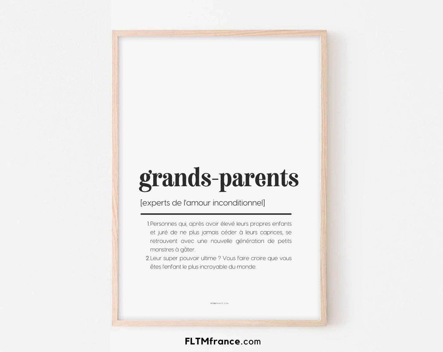 Affiche définition grands-parents - Affiche définition humour FLTMfrance