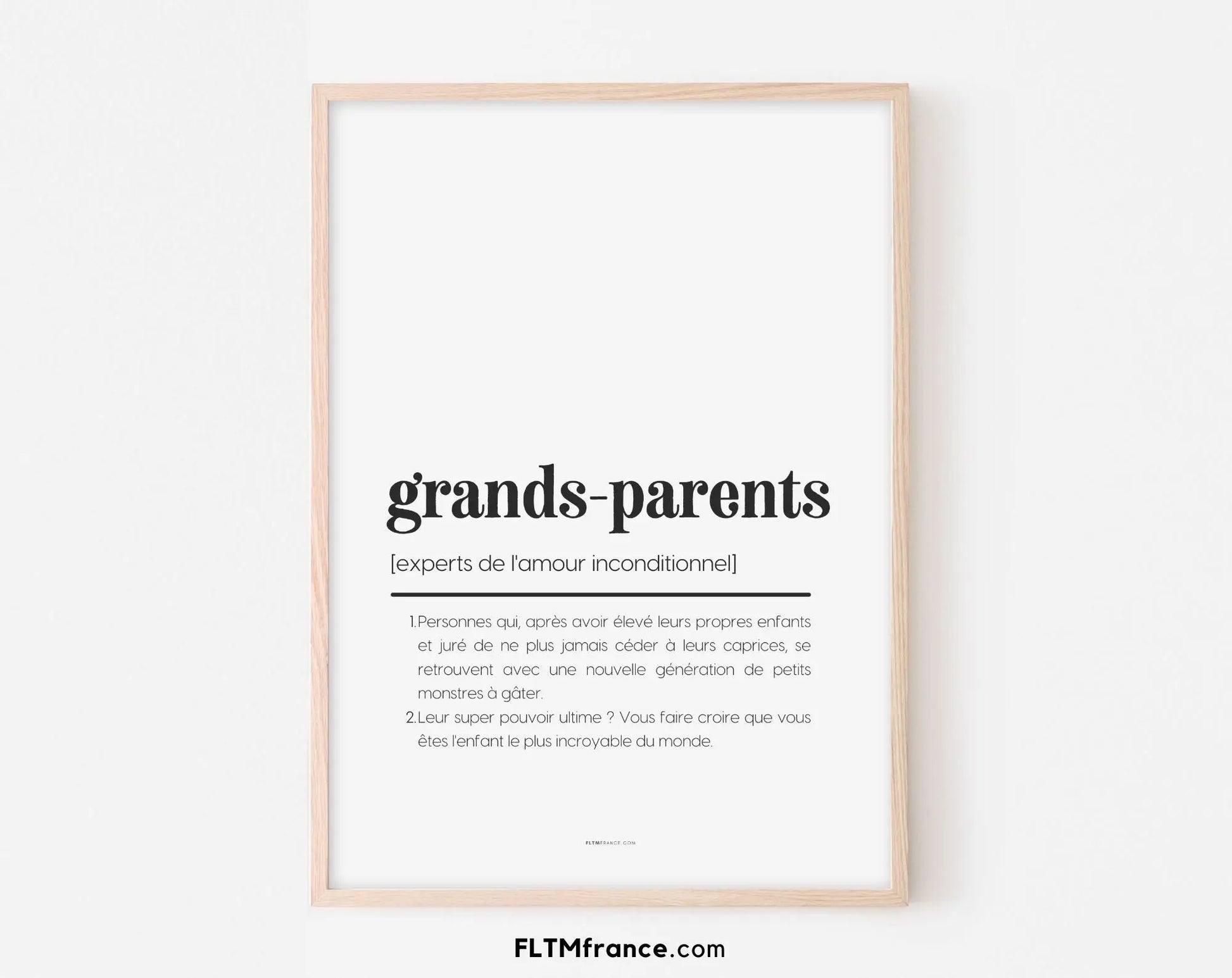 Affiche définition grands-parents - Affiche définition humour FLTMfrance