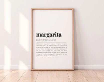 Affiche définition margarita - Affiche définition humour FLTMfrance