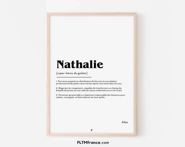 Affiche définition personnalisée ATSEM – Cadeau école