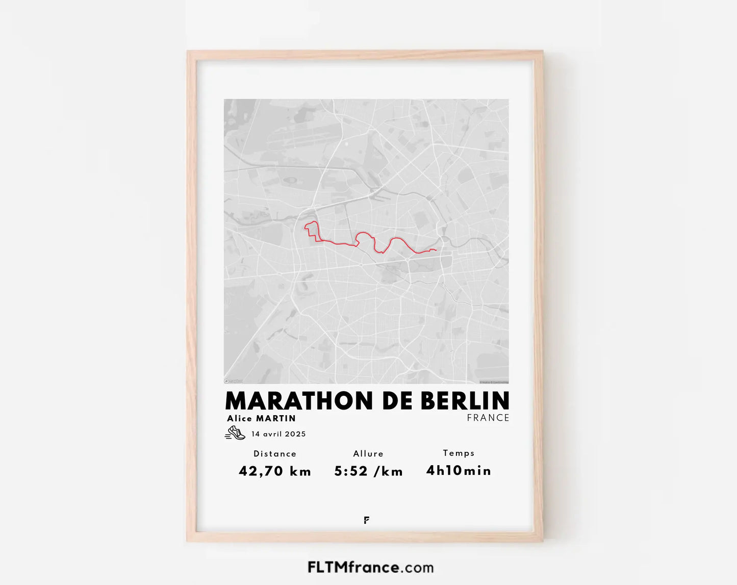 Affiche marathon - Ta course à pied personnalisée FLTM