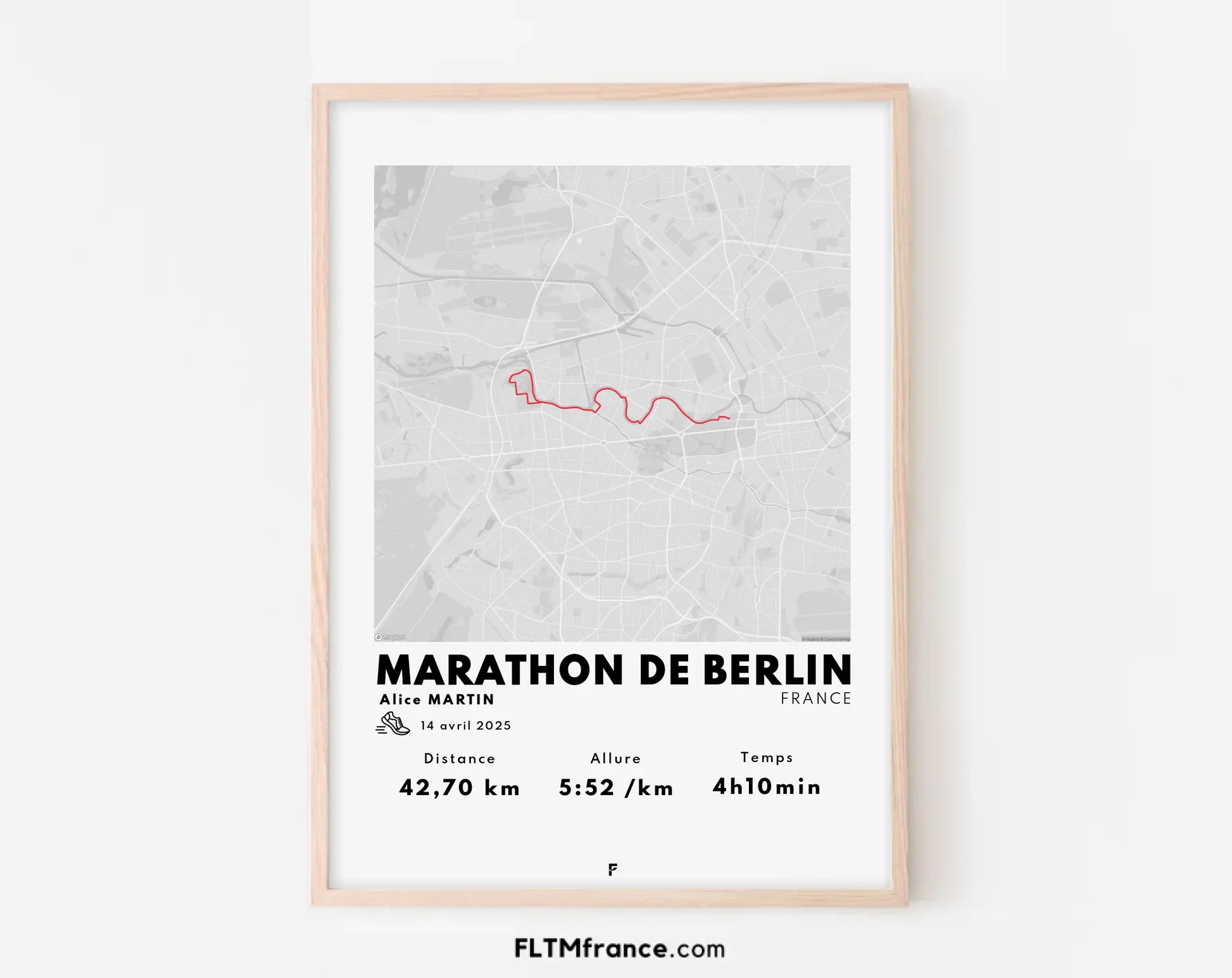 Affiche marathon - Ta course à pied personnalisée FLTM