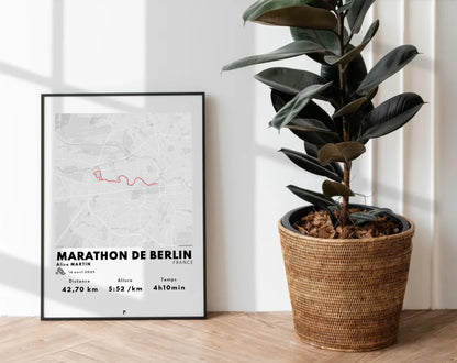 Affiche marathon - Ta course à pied personnalisée FLTM