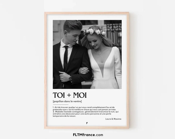 Affiche personnalisée Citation sur l'amour