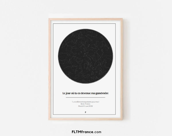 Affiche personnalisée Le jour où tu es devenue ma grand-mère