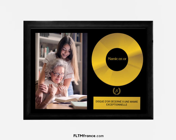 Affiche personnalisée Mamie en or - Cadeau Grand-mère