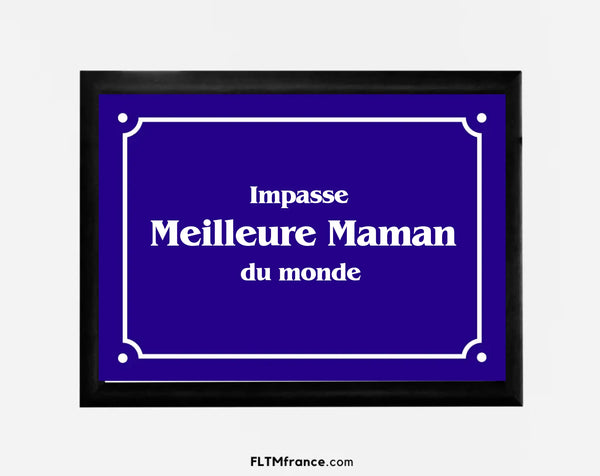 Affiche personnalisée Plaque de rue Maman
