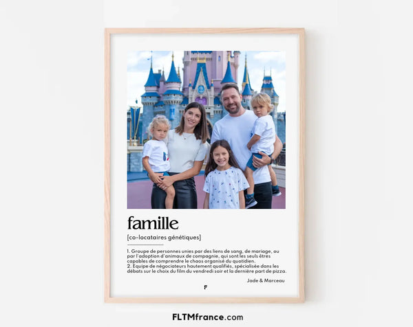 Affiche personnalisée définition famille