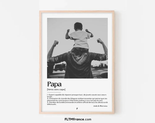 Affiche personnalisée définition papa
