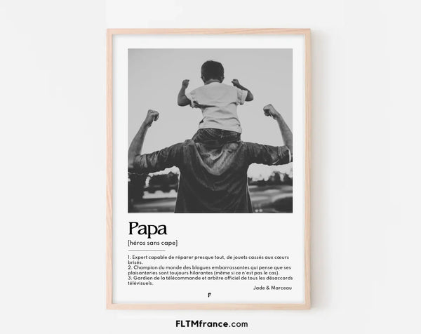 Affiche personnalisée définition papa
